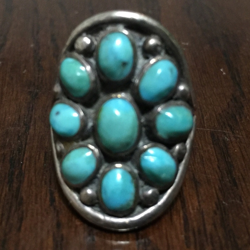 Navajo sterling and turquoise ring - Picture 5 of 5